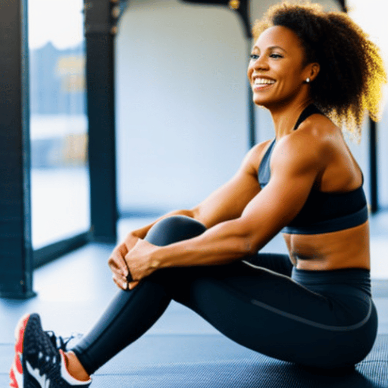 A woman smiling and feeling confident after a strength training session